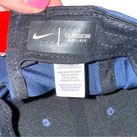 Nike Ole Miss Rebels Classic99 Dri-Fit Adjustable Hat Navy Red Embroidered Cap - Picture 6 of 8